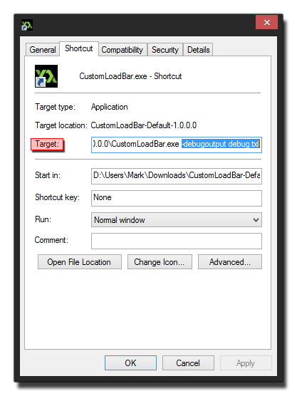 command line shortcut